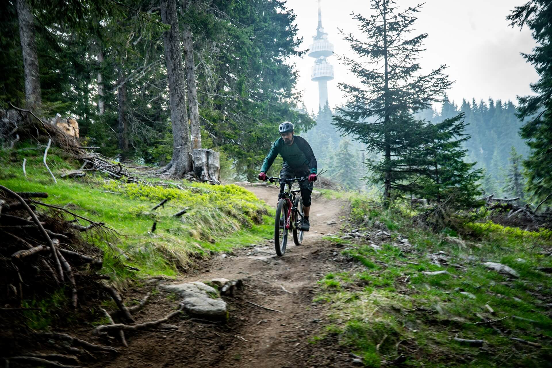 Bike park w Pamporovie w Rodopach Bulgaria